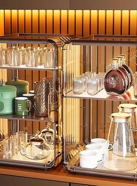 日本JSMC防尘杯架水杯茶杯茶具储物收纳置物架咖啡杯马克杯收纳盒