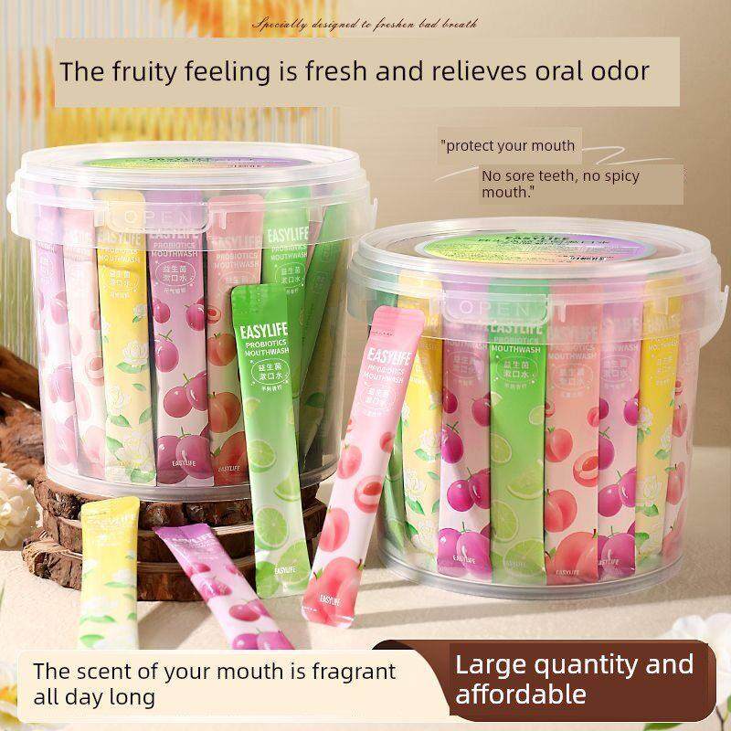 果味萃取漱口水便携式清洁口腔食物残留温和不辣嘴60条桶装囤货装,洗护清洁剂/卫生巾/纸/香薰,漱口水,淘宝优惠券,粉丝福利购,淘宝优惠卷