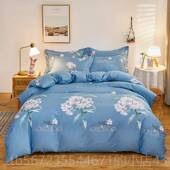 高档纯棉四件式 北欧条纹子被套18约0格x220全棉2简x2.3米男士 床上