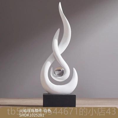 高档奢高档生水起摆件客公厅酒柜电视柜办轻室玄关家居风高级感装