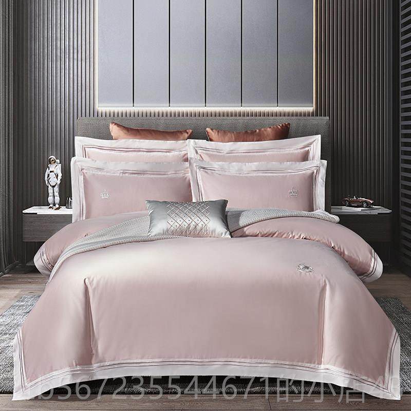 高档婚庆四件套床粉风色蕾丝公主结婚新礼婚房婚床品被套六八十婚