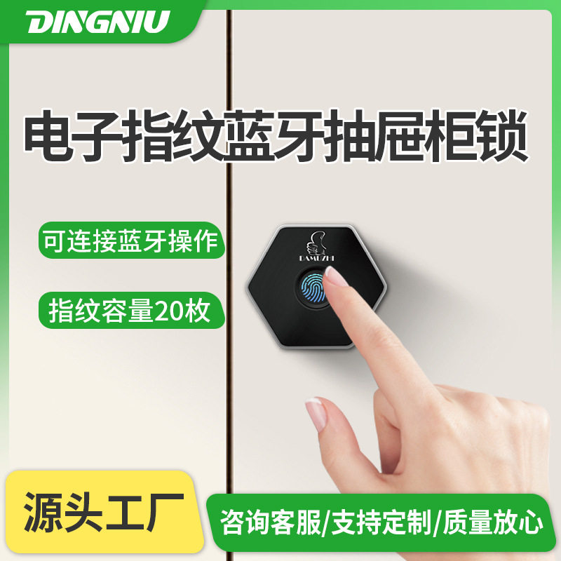 家用储物柜门宠物仓锁防盗电子办公文件柜更衣柜锁智能抽屉指纹锁