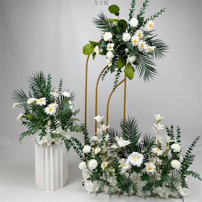 成仿真花场景布置婚庆花other排路引花品装台路引七色选婚可礼饰