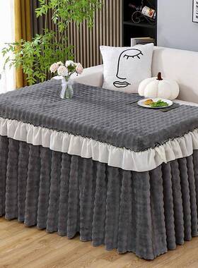 ?202取5新款长方形烤火子罩Fh($pd$p桌套加加厚电暖烤绒火炉电炉