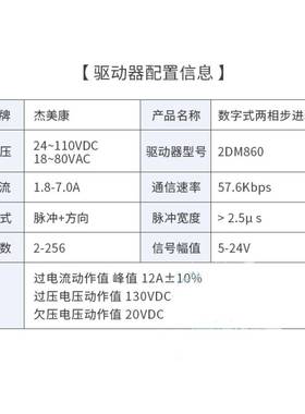2达DM860杰美可康交直流86两相步进马2DM860煞车驱动器2替换2M982
