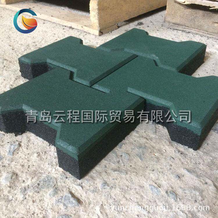 减地震板地健身房橡胶地板耐磨橡胶彩色GOE砖带扣防滑地卡垫
