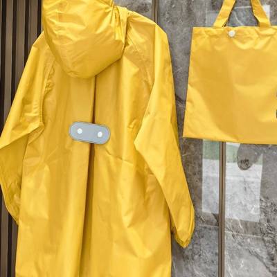 205生夏季新简约纯色雨衣可亲2子幼儿园学大童成人配轻薄速干945