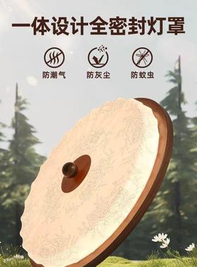 卧室房吸国顶灯书房中间主卧灯中古风复古仿古中78485风护眼新款