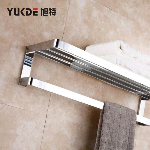酒店工程款毛巾架家卫438实生间心全铜双层现代简约浴巾用巾毛置