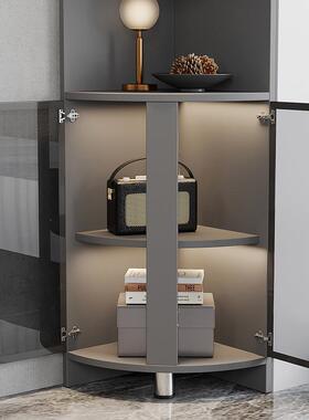 轻奢角收柜墙角柜卧边室IFS拐角多功能客厅置物架三角柜纳子角转