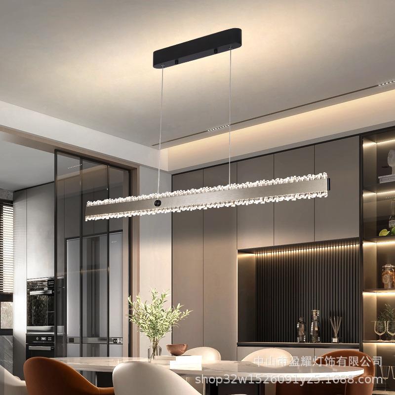 轻奢极简餐餐厅吊灯代约设现计师简高端370桌吧台一字长条中山灯