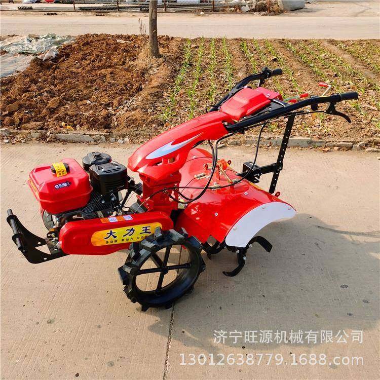 电启动ROK四驱旋耕机沟犁地除草机小型开汽微油耕机