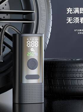 智能数显车载气充泵应急用快充气多功能便式电动充气携胎轮LAO充