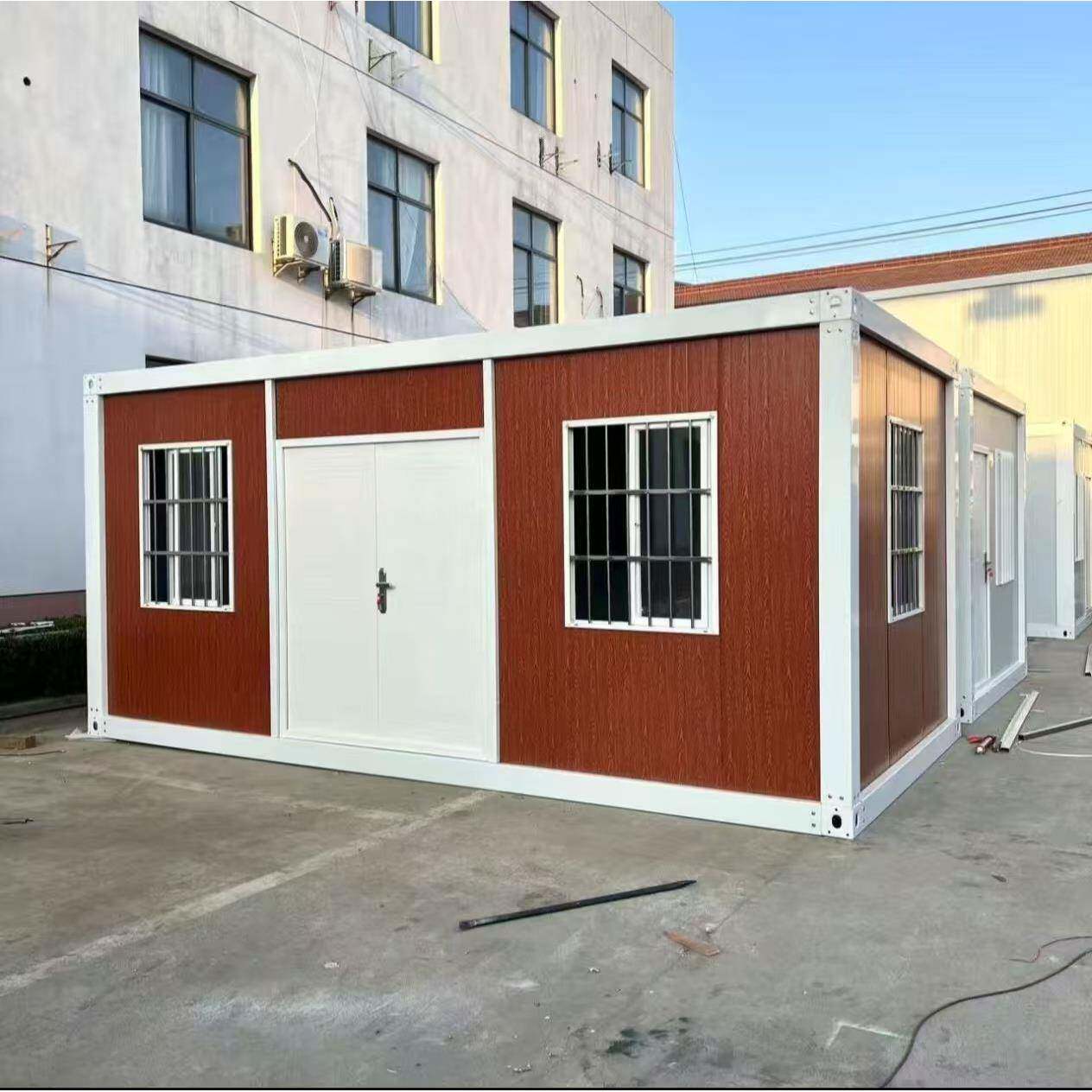 集装箱移动房办公室彩钢集板箱房屋住组人简装易装012可拆卸活动
