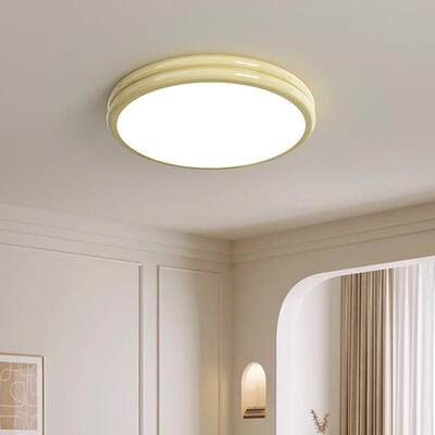 奶风卧室灯现代约全光谱护吸顶灯简儿童房间书72579房油灯中山灯