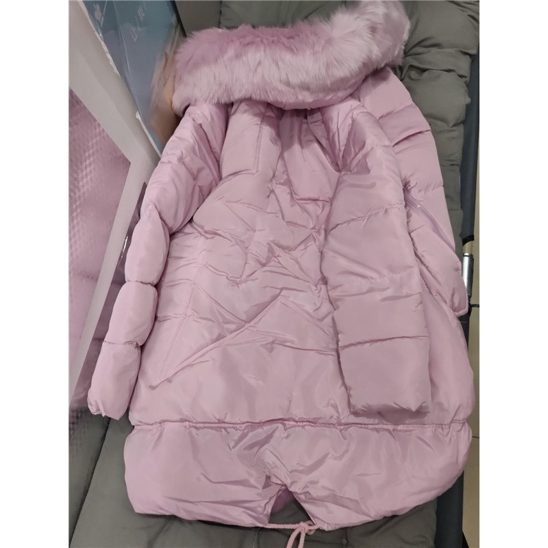 加厚孕妇装冬季棉服女中长A款韩版宽松棉袄羽绒棉衣外套200斤加大