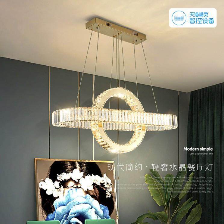 餐厅灯2025年新款水晶吊灯现代简约餐桌吧台饭厅咖啡厅餐厅吊灯