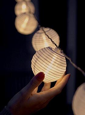 现货提供20LED太阳能灯笼灯串当天发货 电商热销爆款 节日聚会彩