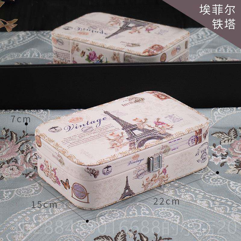 高档首饰盒20手22新款耳饰手表耳环耳钉饰品三金项链珠宝戒指收链