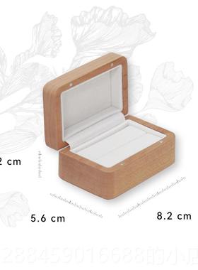 高档胡蓝波好白色/黑色首式饰盒/桃木实木项炼耳戒指便携旅行珠宝