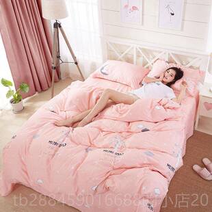 高档童四件组棉纯棉 卡通少心公主可爱床单被全套三件套床女儿上