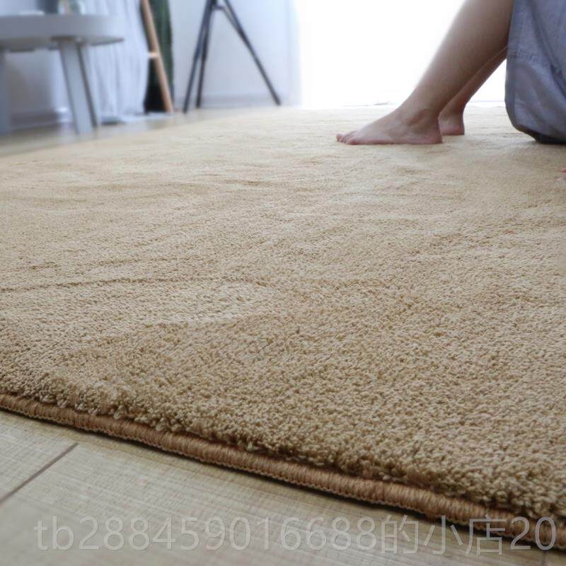 高档约北地欧毯卧室客厅床边可加厚地垫满铺纯色简针织棉地毯防滑