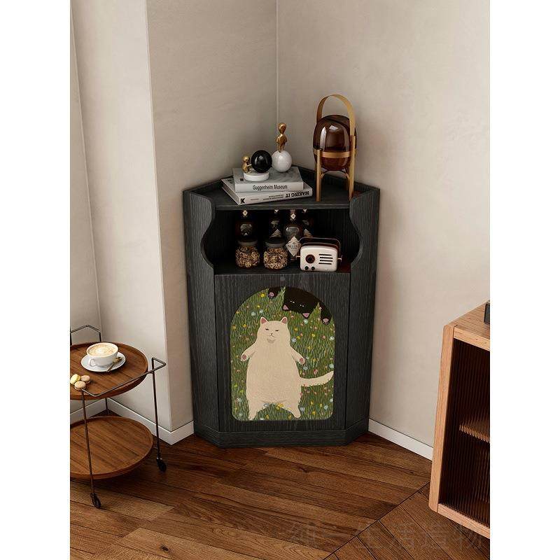 法式咪奶角油风实木三角柜家用客厅卧室墙角三角置物转架可WCI爱,鲜花速递/花卉仿真/绿植园艺,其它园艺用品,淘宝优惠券,粉丝福利购,淘宝优惠卷