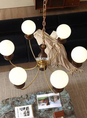 豆法式式QNA古风实木卧室饭厅魔吊灯美复古客厅书房南洋中衣帽间