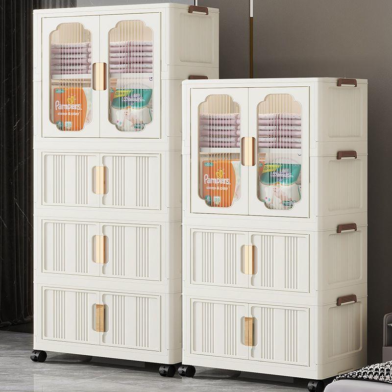 婴SIX儿衣柜收柜卧室家简用易可衣折叠纳宝宝儿童小橱衣服整理储