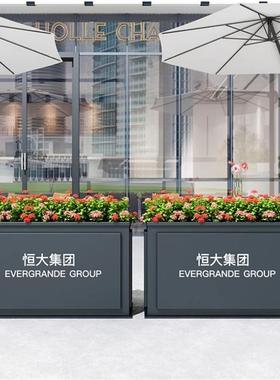 户外铁艺花箱断创组花槽合隔庭院意花坛种植箱槽花池阳台花YIB盆