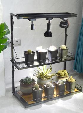 3花Y日块根架子挂补光室灯架双层内YJJ-HJ01阳台多肉架飘窗植物摆