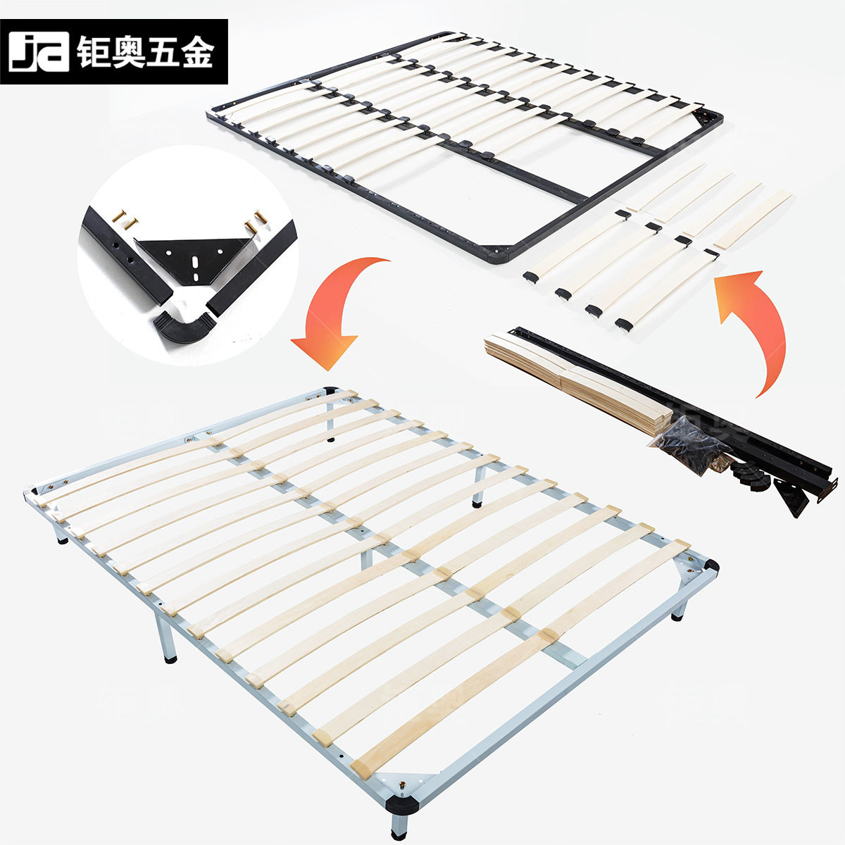 拆装排骨架 加厚分体排骨架 厂家自销排骨床架 金属拆装排骨架床