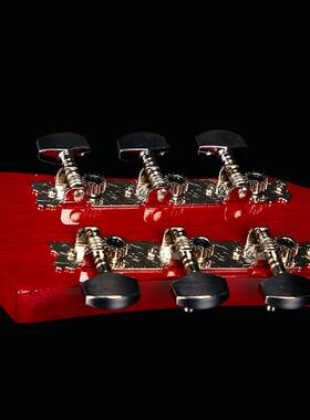 0寸虎纹吉他学者初练习琴QD-H40Q-个性吉4他4寸民谣木吉他全椴0木