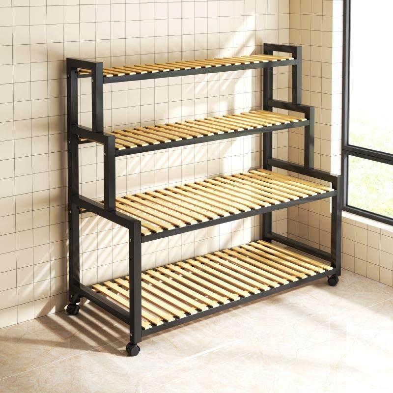 花客厅地式落阳台置物架铁艺多肉室内多层梯式花架植物阶花KQH盆