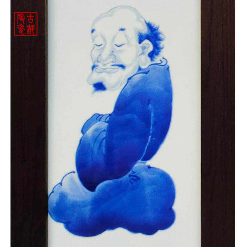 青花陶板画中瓷式挂件走客厅书房廊WTK墙壁画