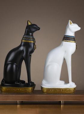 及猫咪埃酒猫神创意摆件家JLJ20190居装饰品客厅柜玄关卧室小房间