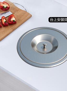 韦圾普台面垃桶304锈钢嵌入不式分类圾筒垃投入口隐藏厨FVO房黑色