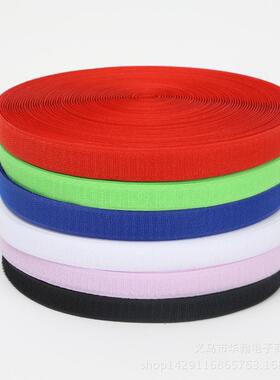 厂价现货混纺粘黑彩白子母贴色带QBI雌雄贴毛刺扣魔术贴