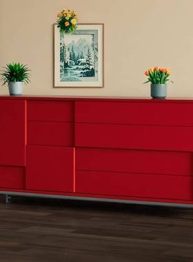 墨色钢关琴烤漆餐边柜意式个物性玄柜现代简约JOR储柜茶绿水柜整