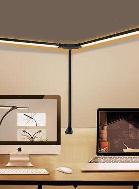 学习护灯14726眼台灯双头夹子灯le底d桌面台灯照学生学习电脑明灯