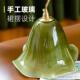 绿色复古912床灯头吊灯渐变绿玻璃小吊裙摆设计餐厅围氛玄关c灯as