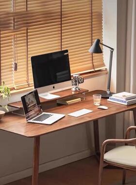 实木桌子电桌式办公台条桌脑长餐RWN桌简易学生书桌家用电竞桌工