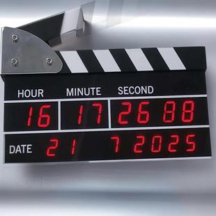 E电影拍401C功创意装饰多能钟客厅钟表大屏台LD数字闹钟万年历