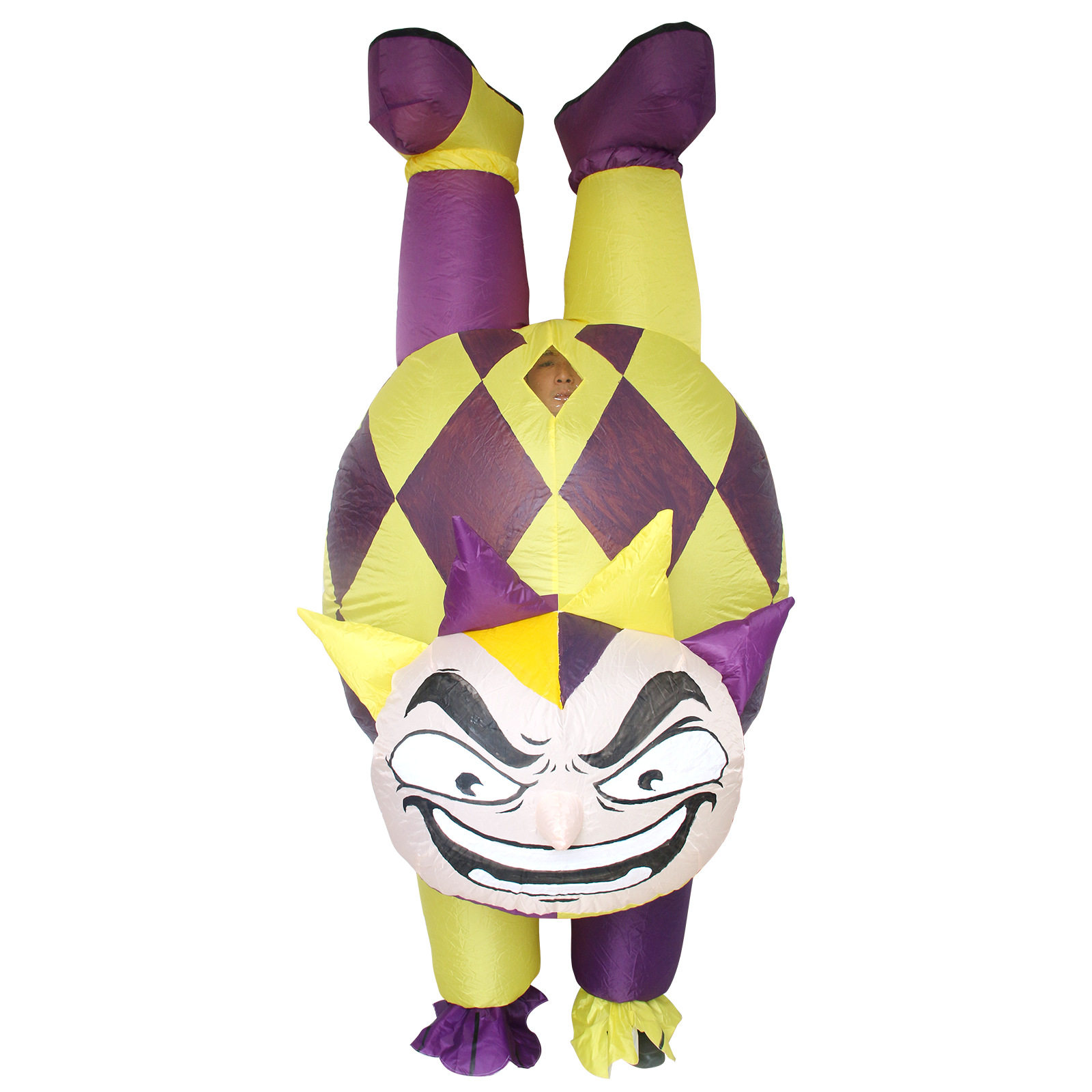 卡通新品倒立小丑充气服万圣节充气人偶狂欢节充气服节日派对服饰