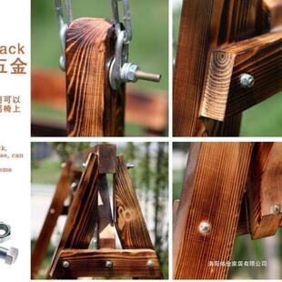 盛邦荣公园家用USA户外阳防腐实秋木千秋庭院儿童摇椅双人台千休