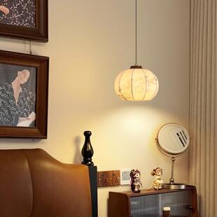 中古风卧实室床头吊灯可升降中式复厅古风民宿餐茶室木布小艺421