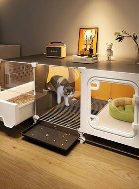猫笼9713厕所一体不占地小型猫柜家用咪室内子猫别墅猫窝一室一一