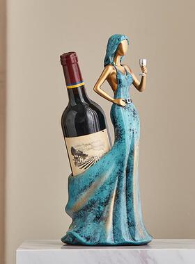 红架摆件跳女创意轻酒奢高档ZGI客厅家居关玄餐边电视柜酒柜装舞