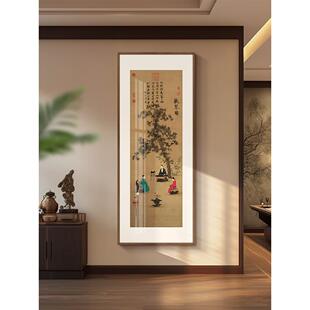 墙宋琴徽宗听图茶挂画宋代美学玄关装饰画G-2025-0中式室复古走廊