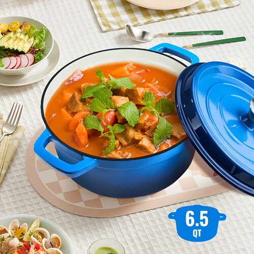 Heavy Duty Pre Seasoned Enameled Cast Iron Dutch Oven Pot